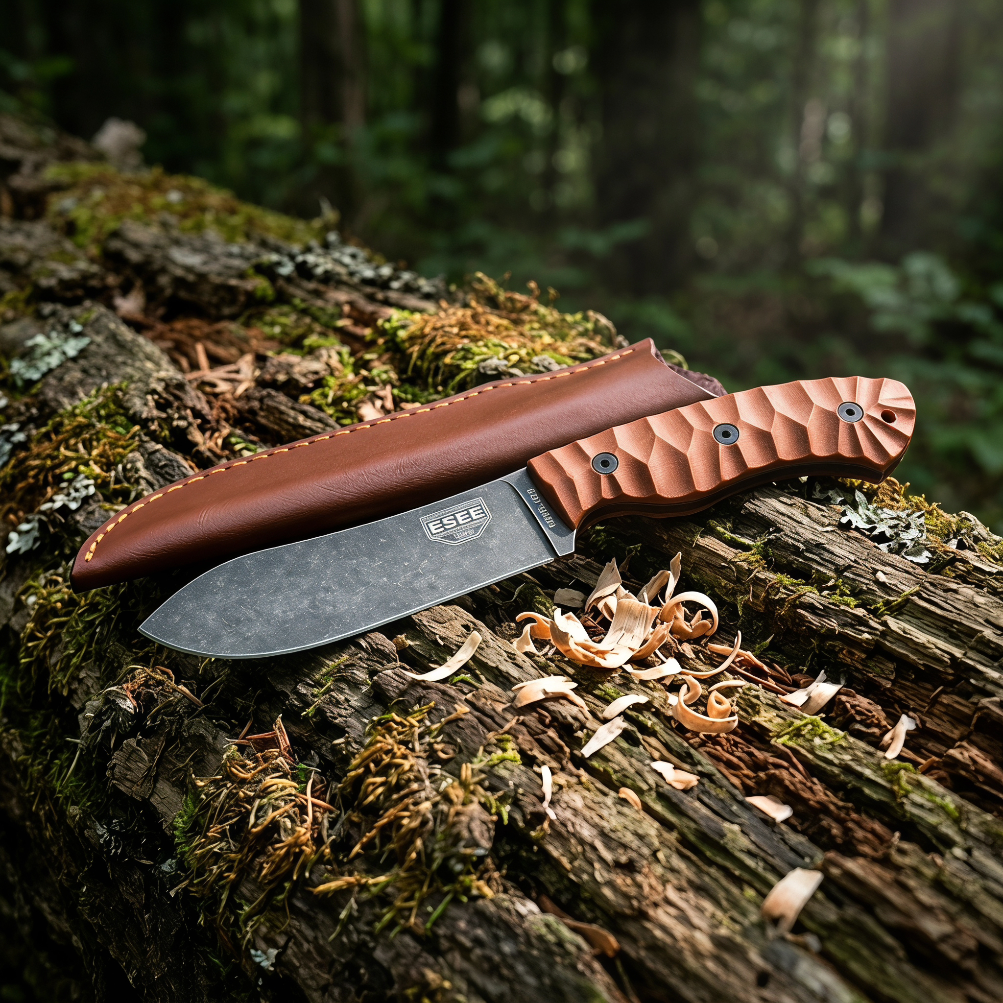 Camping Cooking Utensils - JG5 Fixed Blade with Sheath Jungle