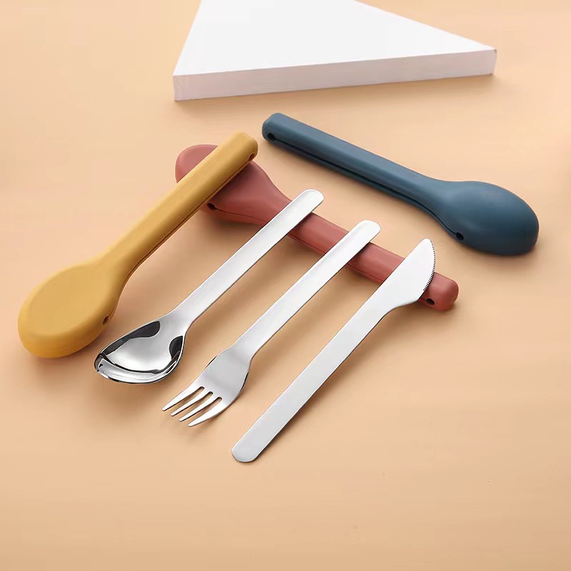 Camping Cooking Knife Set - 3-Piece Portable Flatware Pocket Utensils Set