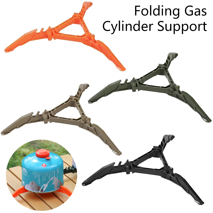 Camping Cooking Open Fire - Gas Canister Tripod Stand, Foldable Fuel
