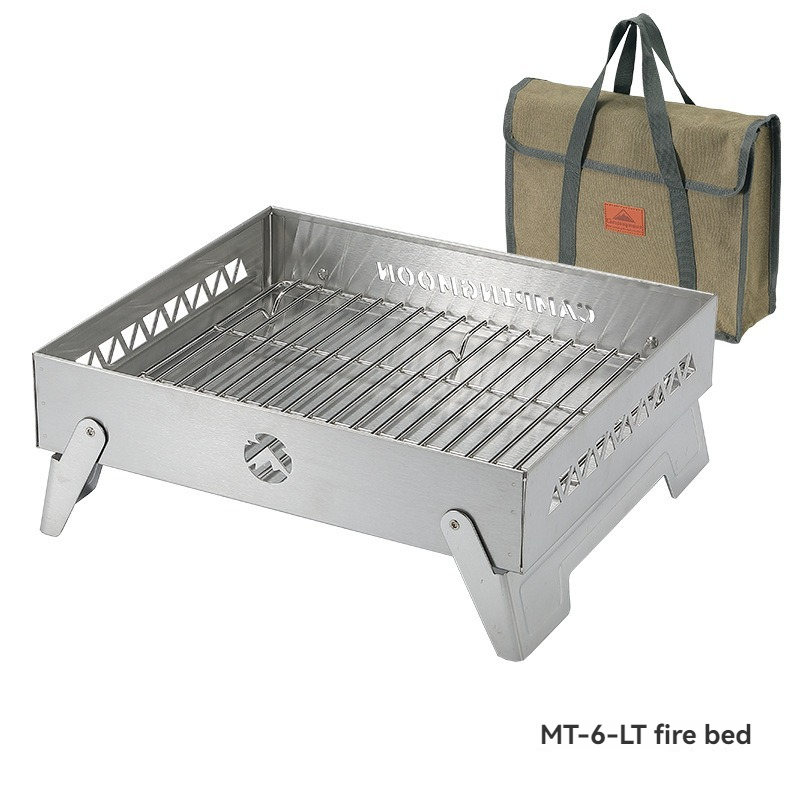 Camping Cooking Open Fire - CAMPINGMOON MT-6-LT Outdoor Stainless Steel Fire
