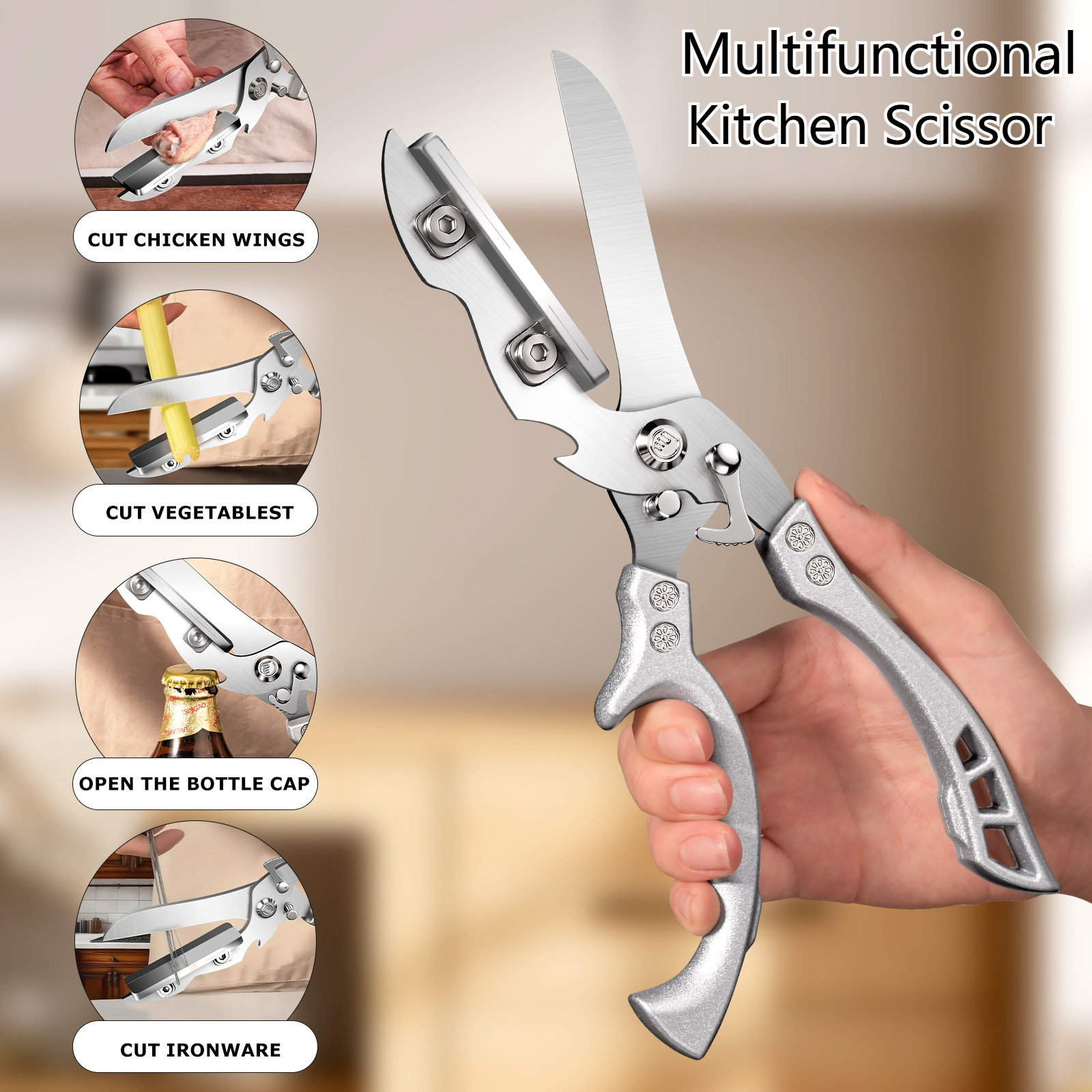 Camping Cooking Knife Set - Multifunctional Kitchen Scissors All In One