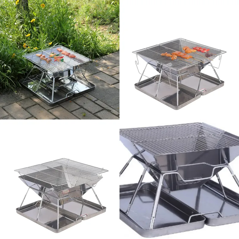 Camp Grill Portable Folding - Outdoor folding grill Amazon hot-selling stainless