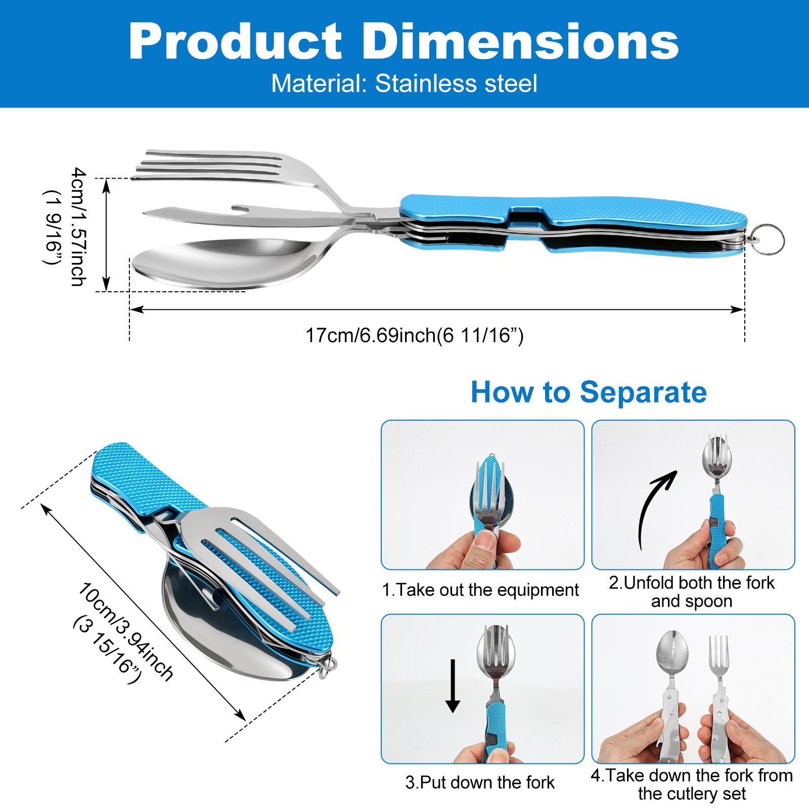 Multifunction 3 in 1 Camping U - Camping Cooking Knife Set recensione e prezzo