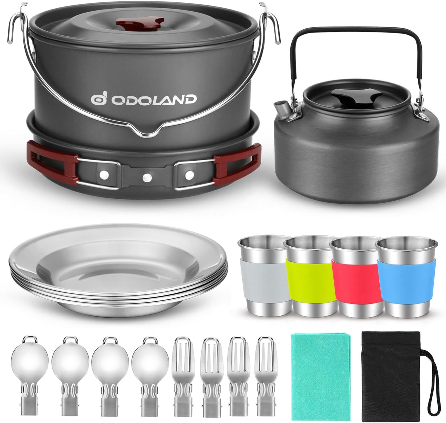 22pcs Camping Cookware Mess Ki - Camping Cooking Set For 4 recensione e prezzo