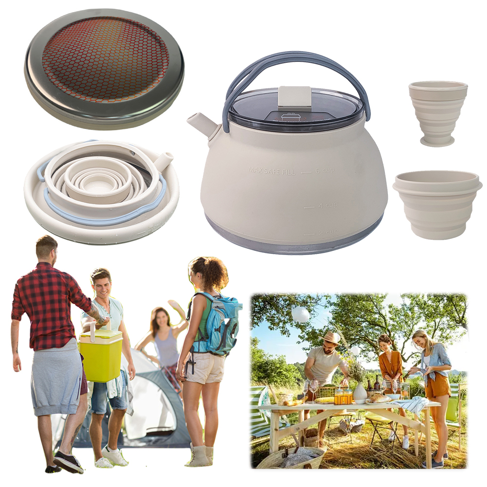 Outdoor Folding Silicone Kettl - Campfire Cooking Anime recensione e prezzo