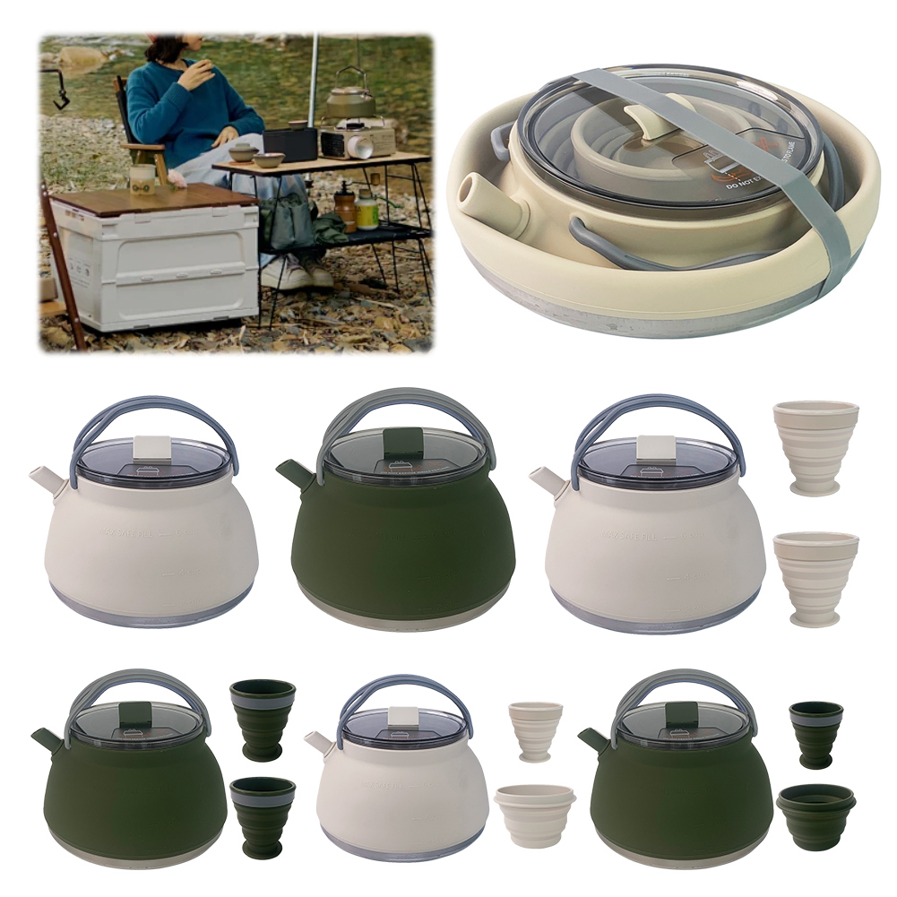 Outdoor Folding Silicone Kettl - Campfire Cooking Anime recensione e prezzo