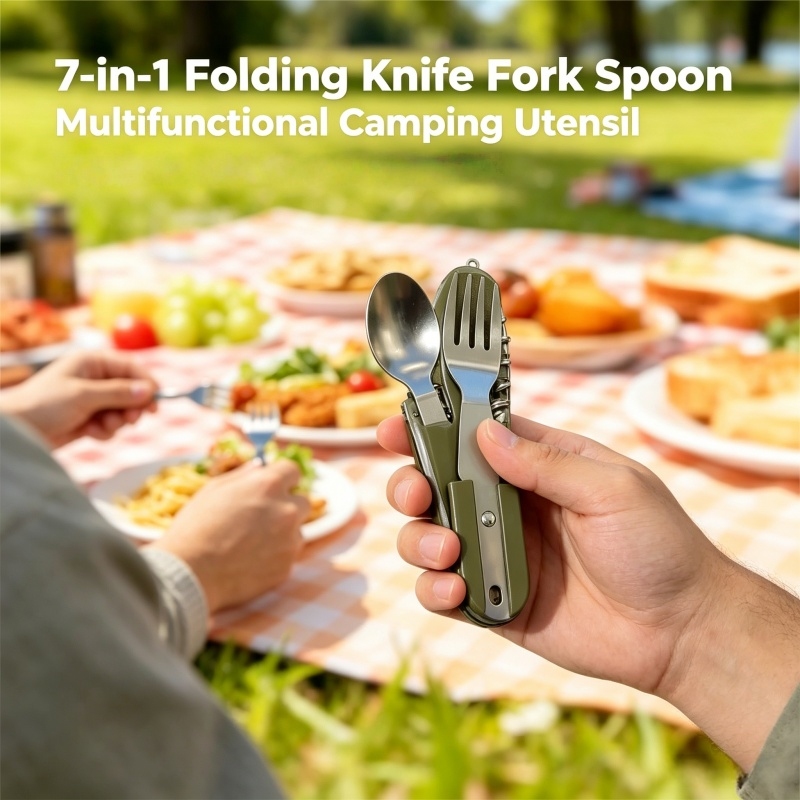 Stainless Steel 7 in 1 Camping - Camping Cooking Knife Set recensione e prezzo