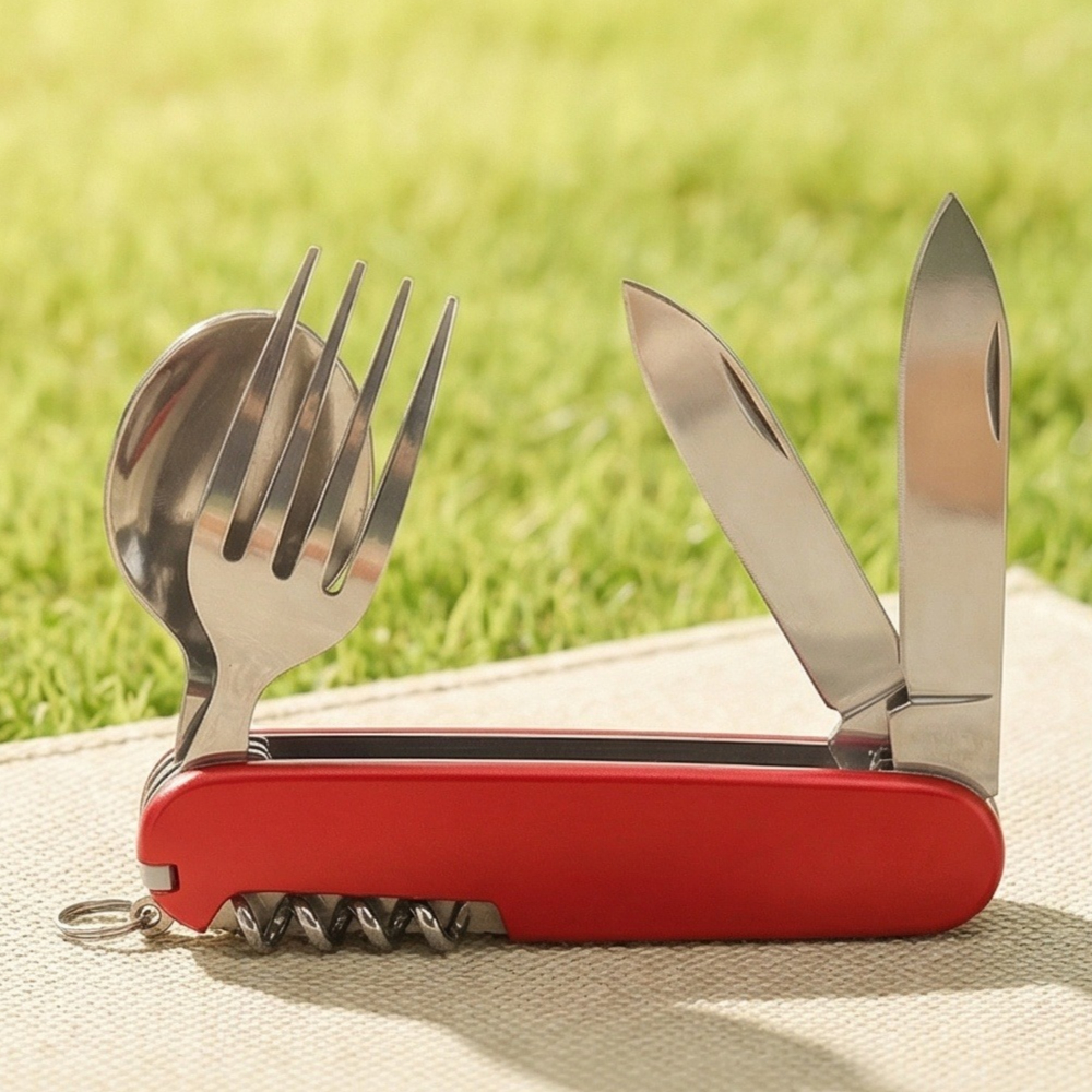 4-in-1 Portable Stainless Stee - Camping Cooking Knife Set recensione e prezzo