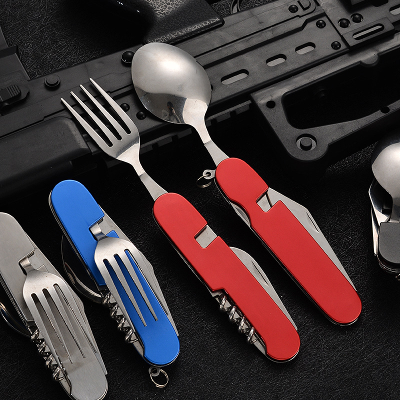 4-in-1 Portable Stainless Stee - Camping Cooking Knife Set recensione e prezzo