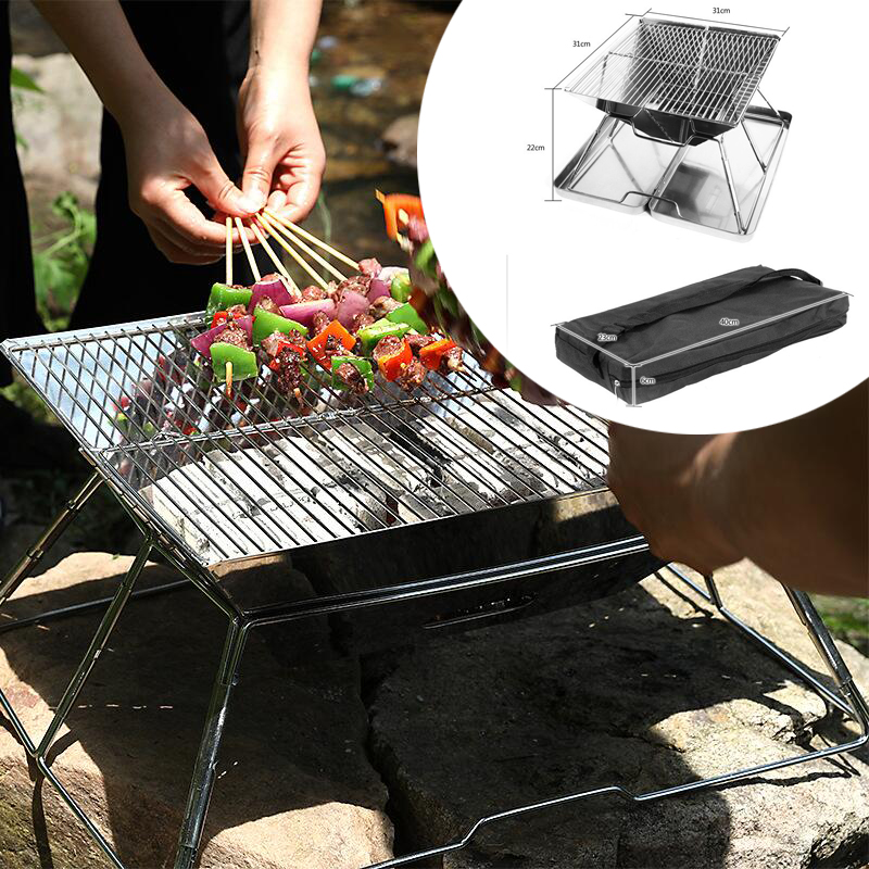 Portable Camping BBQ Grill Cam - Camp Grill Portable Folding recensione e prezzo