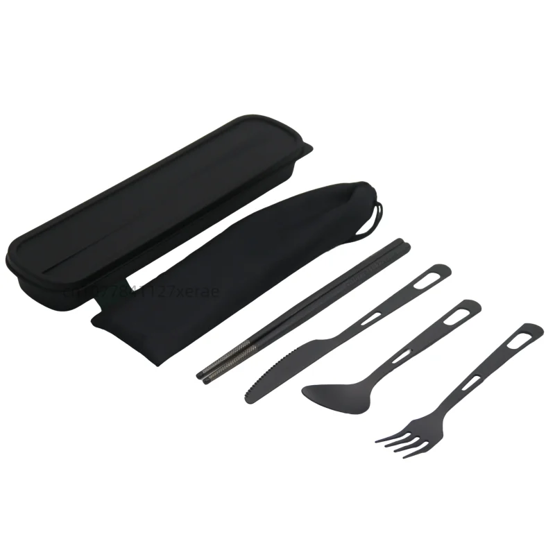 Pure Titanium Black Tableware  - Camping Cooking Set For 4 recensione e prezzo