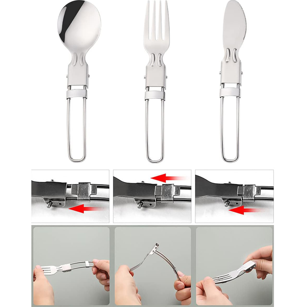 Camping Flatware Sets Stainles - Camping Cooking And Cutlery Set recensione e prezzo