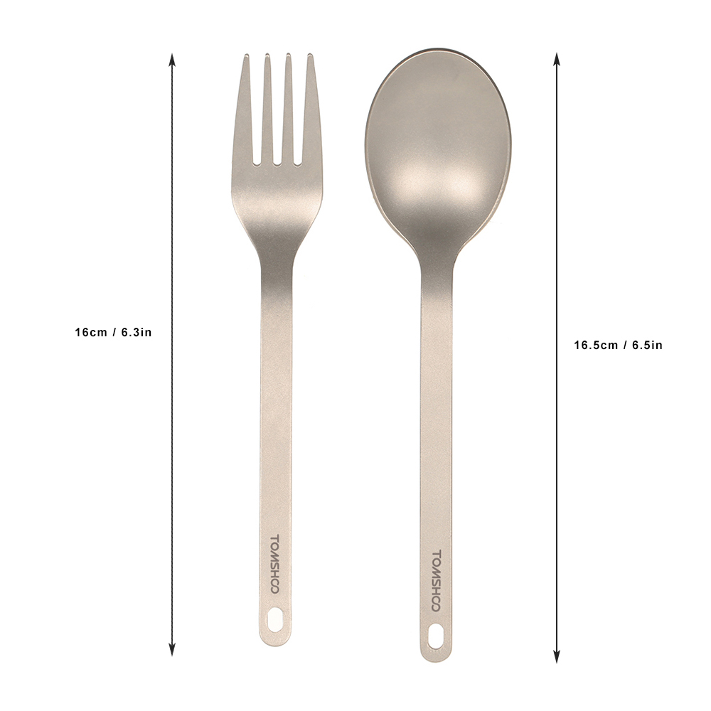 TOMSHOO Titanium Tableware Din - Camping Cooking And Cutlery Set recensione e prezzo