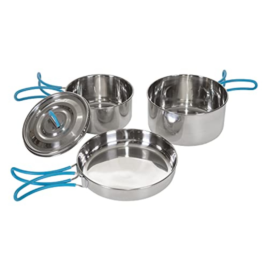 Stainless Steel Camping Cookwa - Nesting Camping Cooking Set recensione e prezzo
