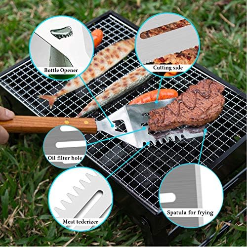 4-Piece Stainless Steel BBQ Gr - Camping Cooking Set For 4 recensione e prezzo