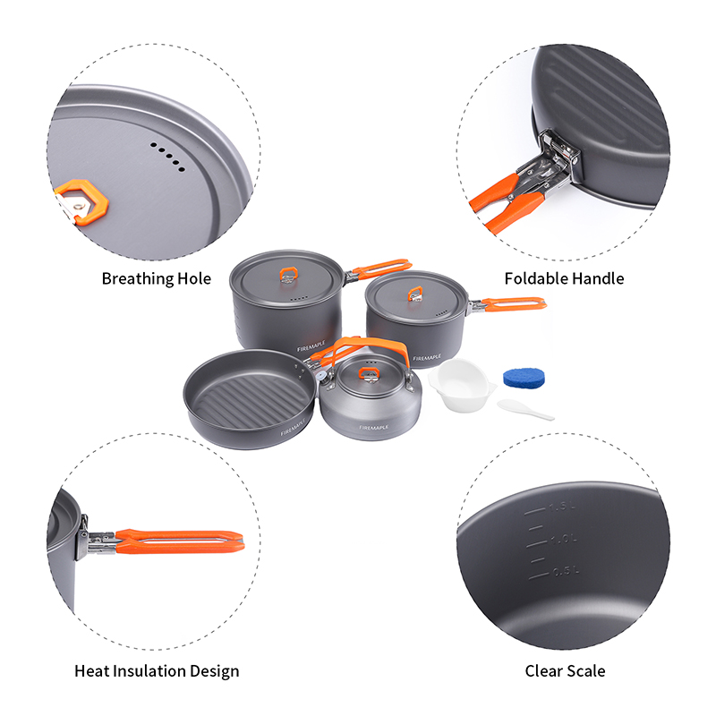 Fire Maple 4-5 Person Cookware - Camping Cooking Set For 4 recensione e prezzo
