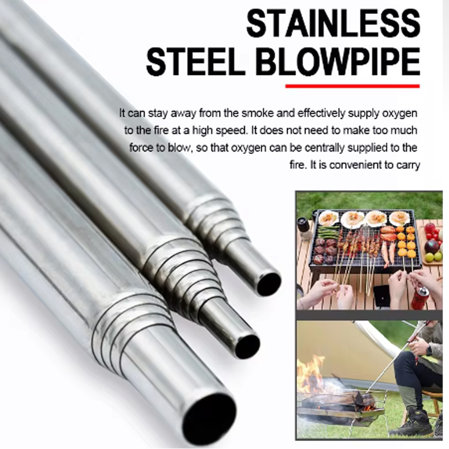 Stainless Steel Blowpipe Pocke - Camping Hiking Cooking recensione e prezzo