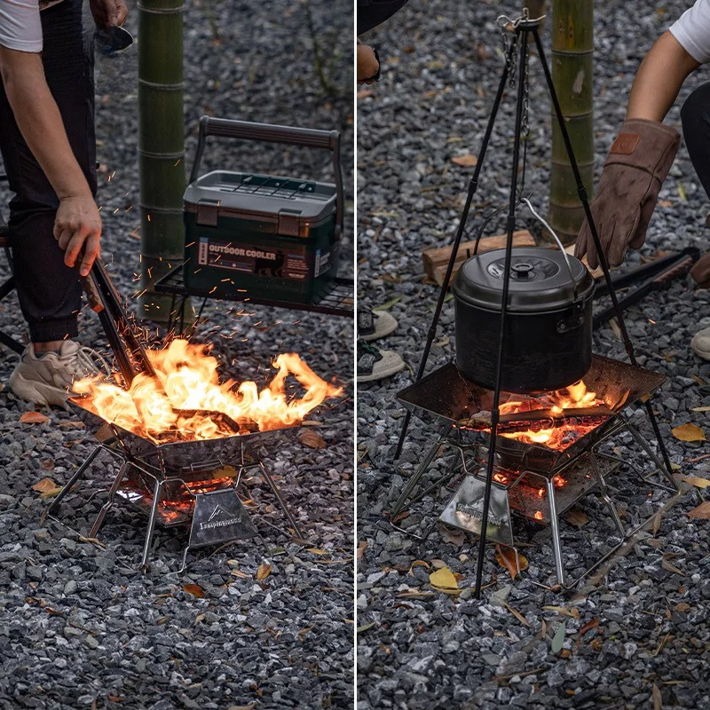 CAMPINGMOON Stainless Steel Fo - Camp Grill Portable Folding recensione e prezzo