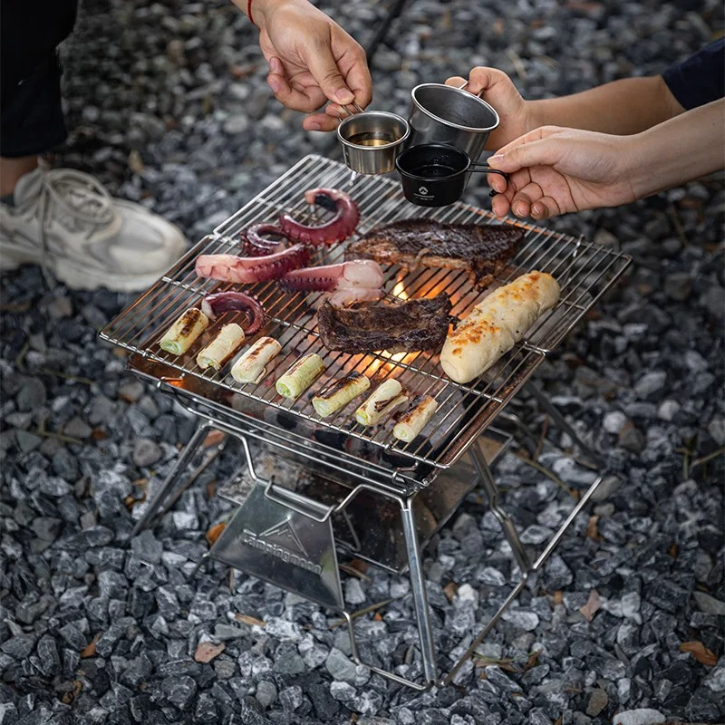 CAMPINGMOON Stainless Steel Fo - Camp Grill Portable Folding recensione e prezzo