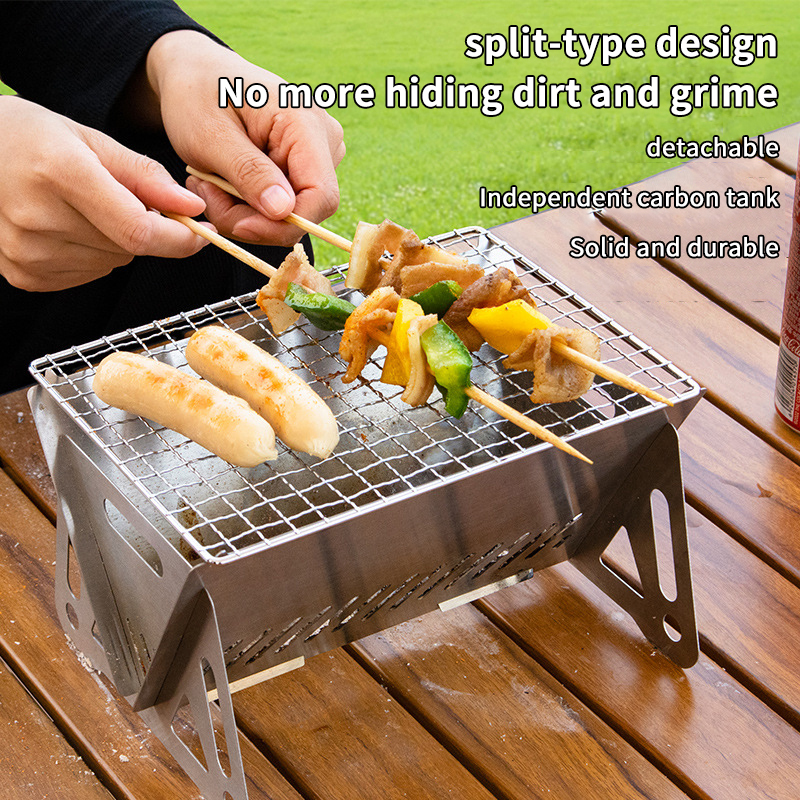 Portable Folding Stainless Ste - Camp Grill Portable Folding recensione e prezzo
