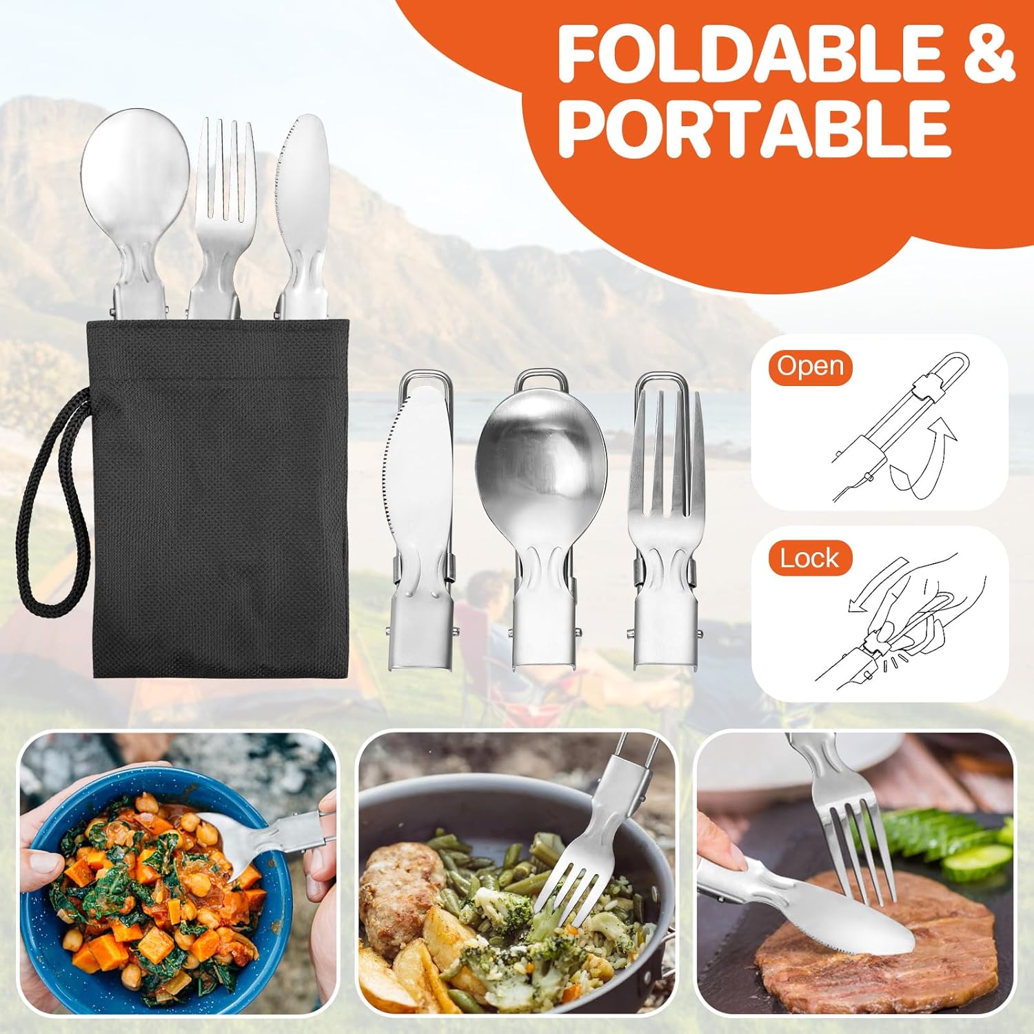 Non-Stick Camping Cookware Set - Camping Cooking And Cutlery Set recensione e prezzo