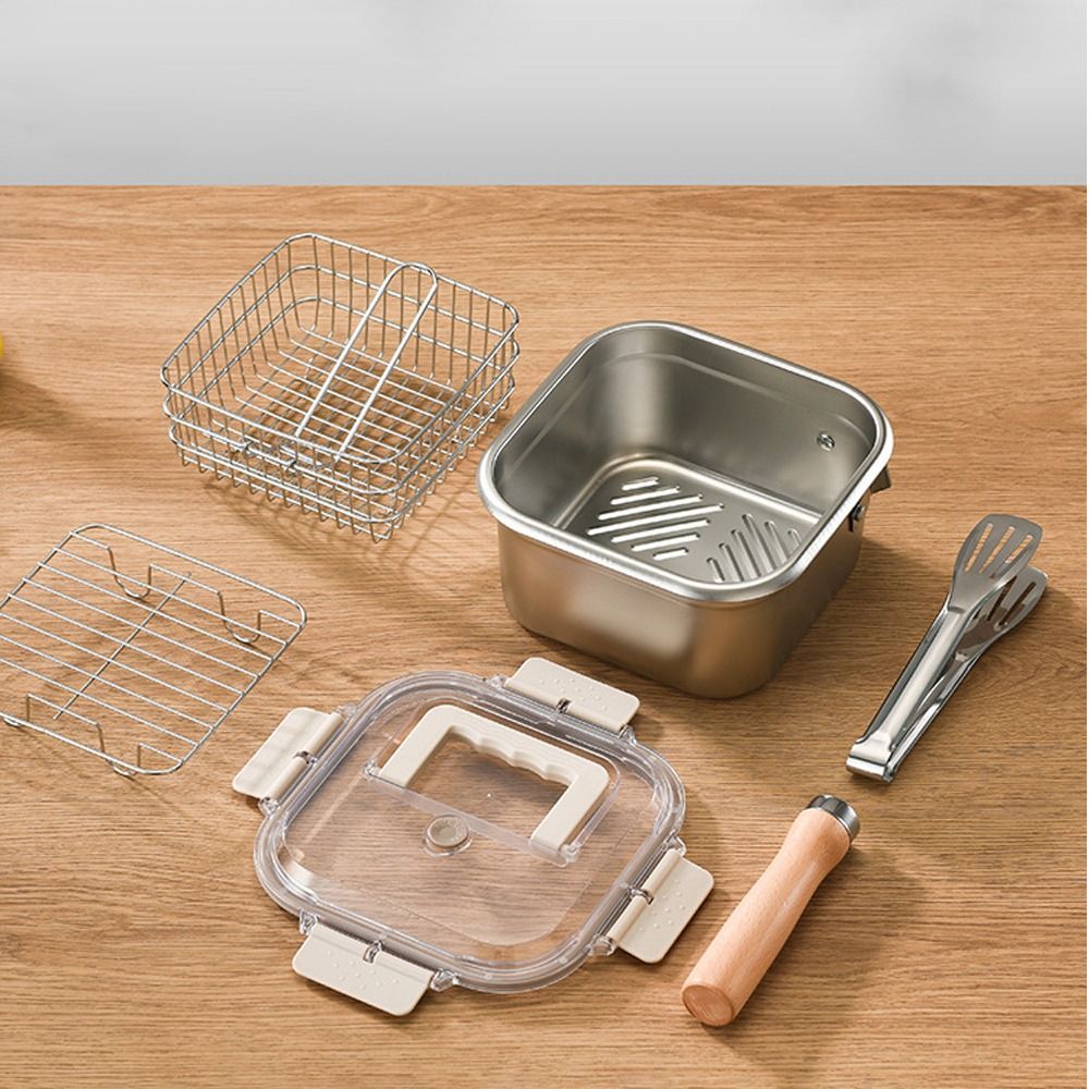 Portable Stainless Steel Fryin - Campfire Cooking Anime recensione e prezzo