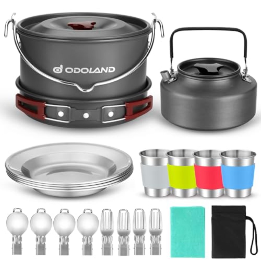 22pcs Camping Cookware Mess Ki - Camping Cooking Set For 4 recensione e prezzo