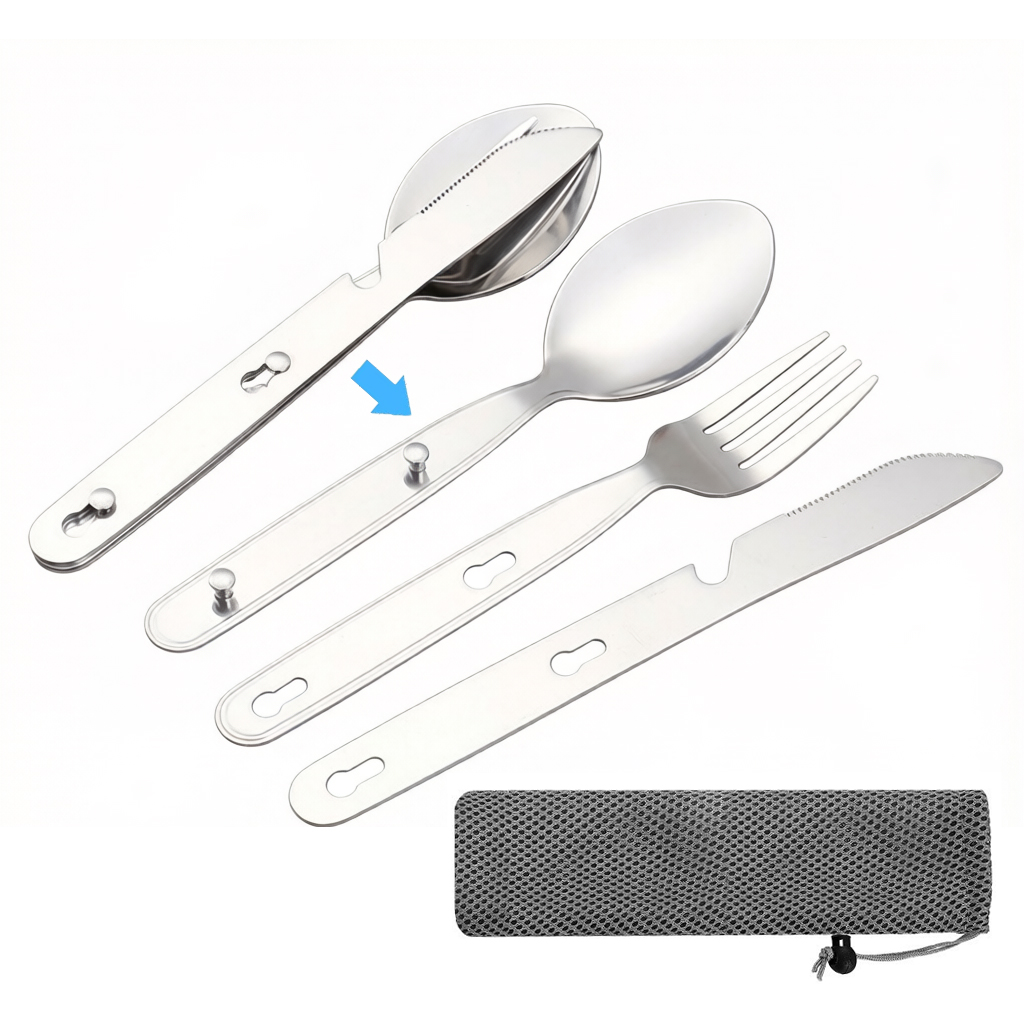 3pcs/set Folding Spoon Fork Kn - Camping Cooking Knife Set recensione e prezzo
