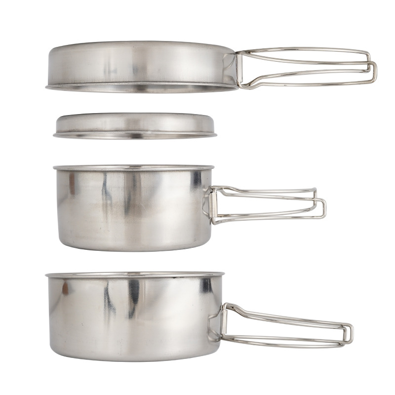 CLS 4pcs/set Stainless Steel C - Nesting Camping Cooking Set recensione e prezzo