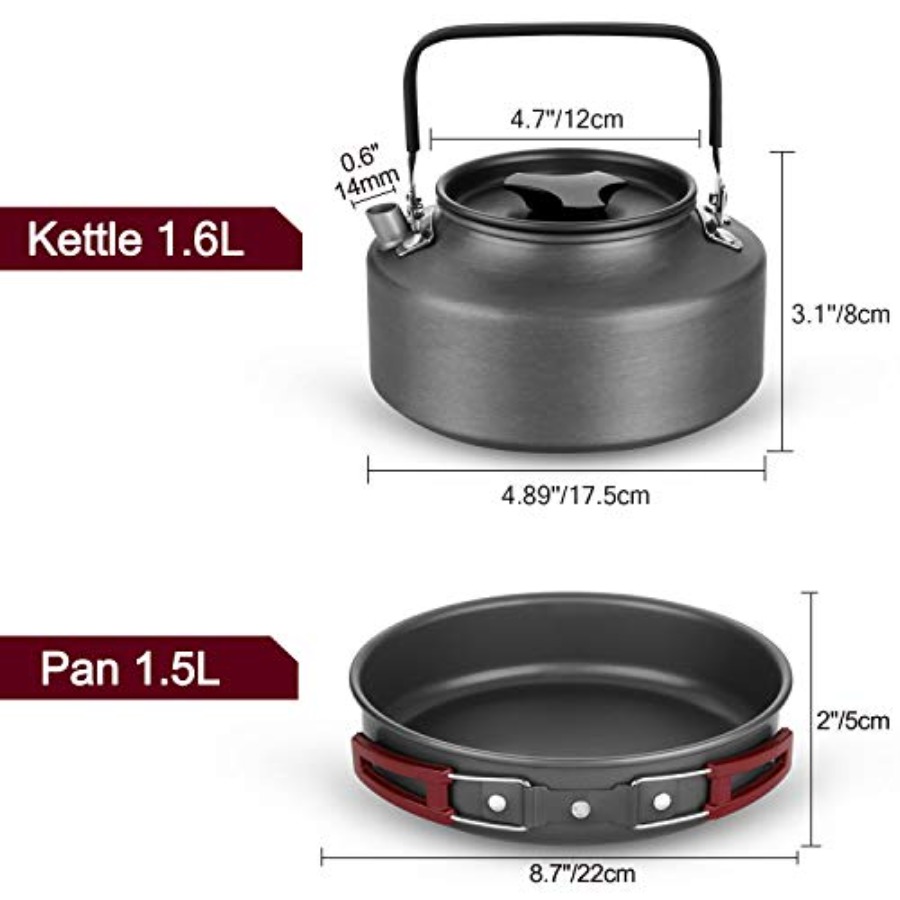 22pcs Camping Cookware Mess Ki - Camping Cooking Set For 4 recensione e prezzo