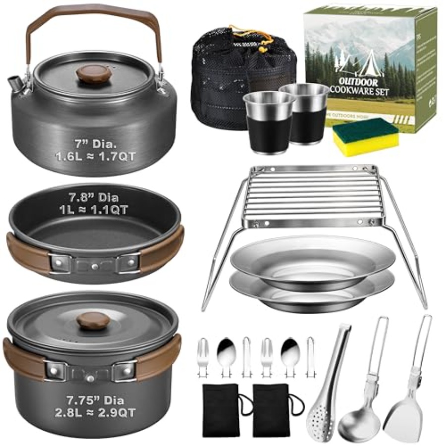Camping cookware mess kit for  - Camping Cooking Open Fire recensione e prezzo