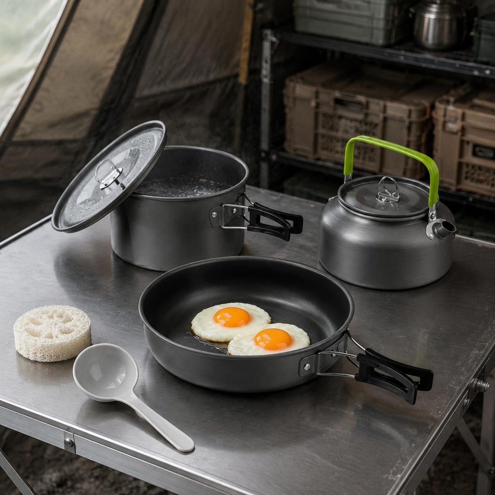 Camping Pot and Kettle Set Spa - Nesting Camping Cooking Set recensione e prezzo