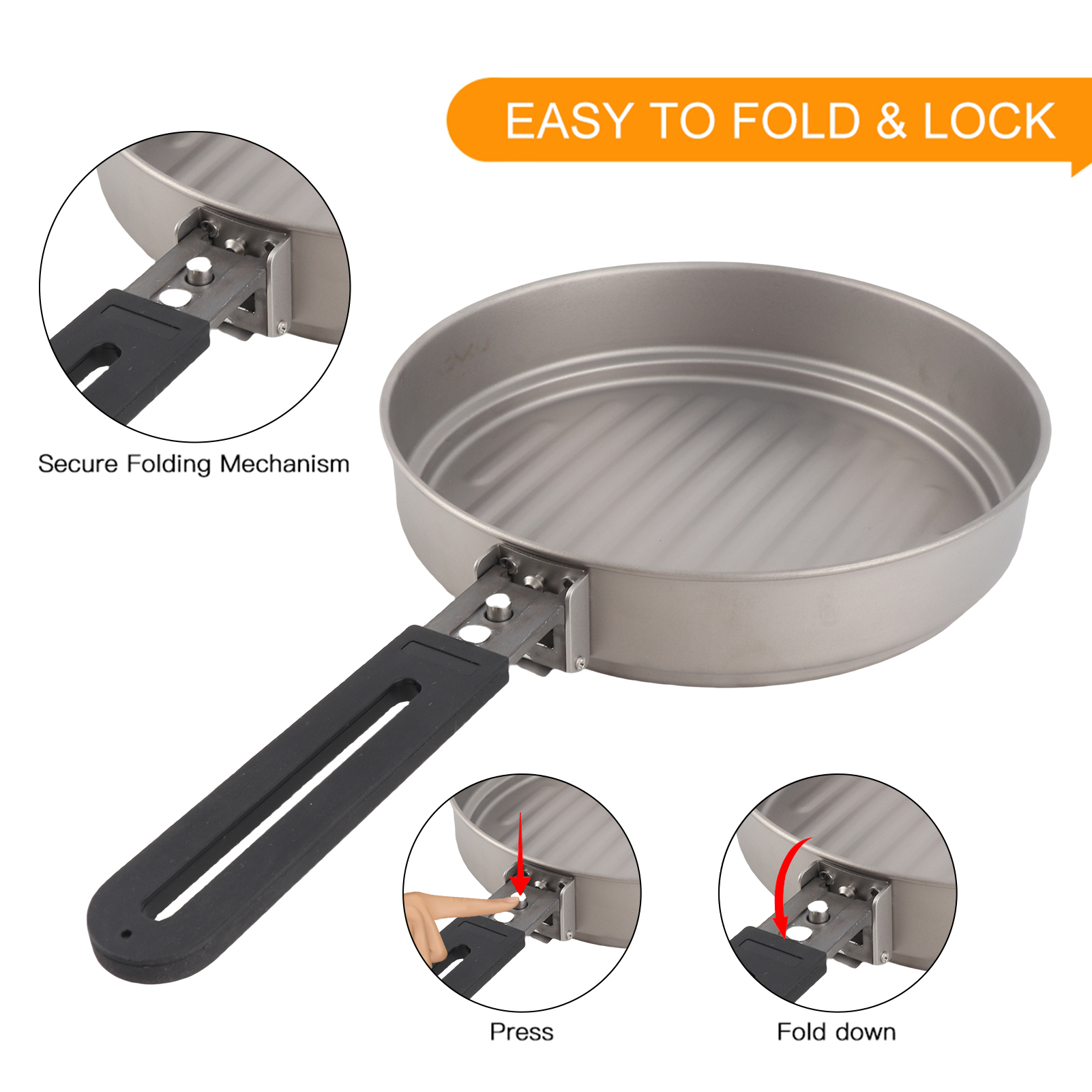 Lixada 1100ml Titanium Fry Pan - Campfire Cooking Anime recensione e prezzo