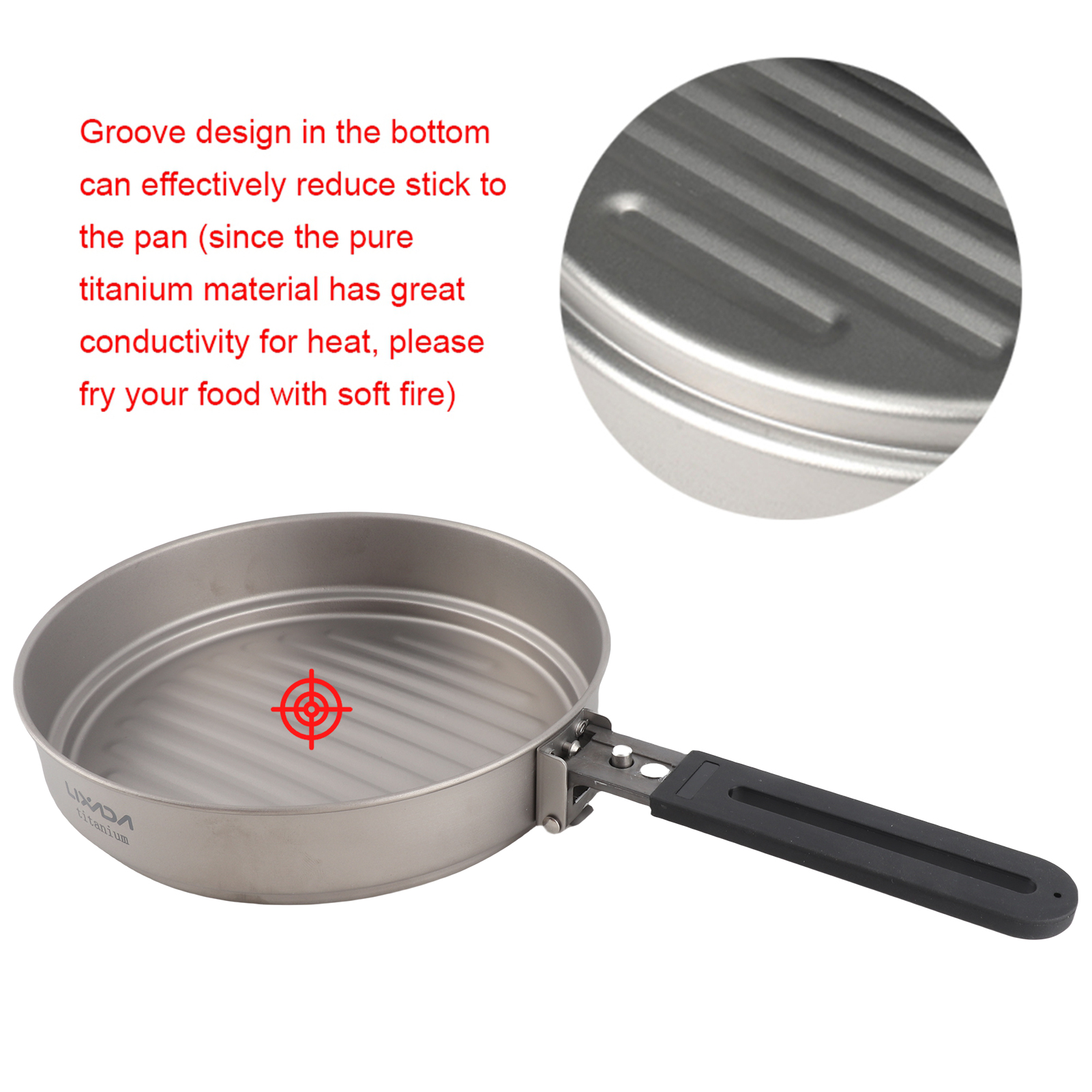 Lixada 1100ml Titanium Fry Pan - Campfire Cooking Anime recensione e prezzo