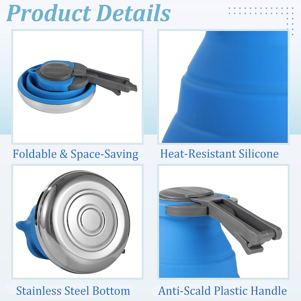 1500ml Collapsible Silicone Ke - Camping Cooking Utilities recensione e prezzo