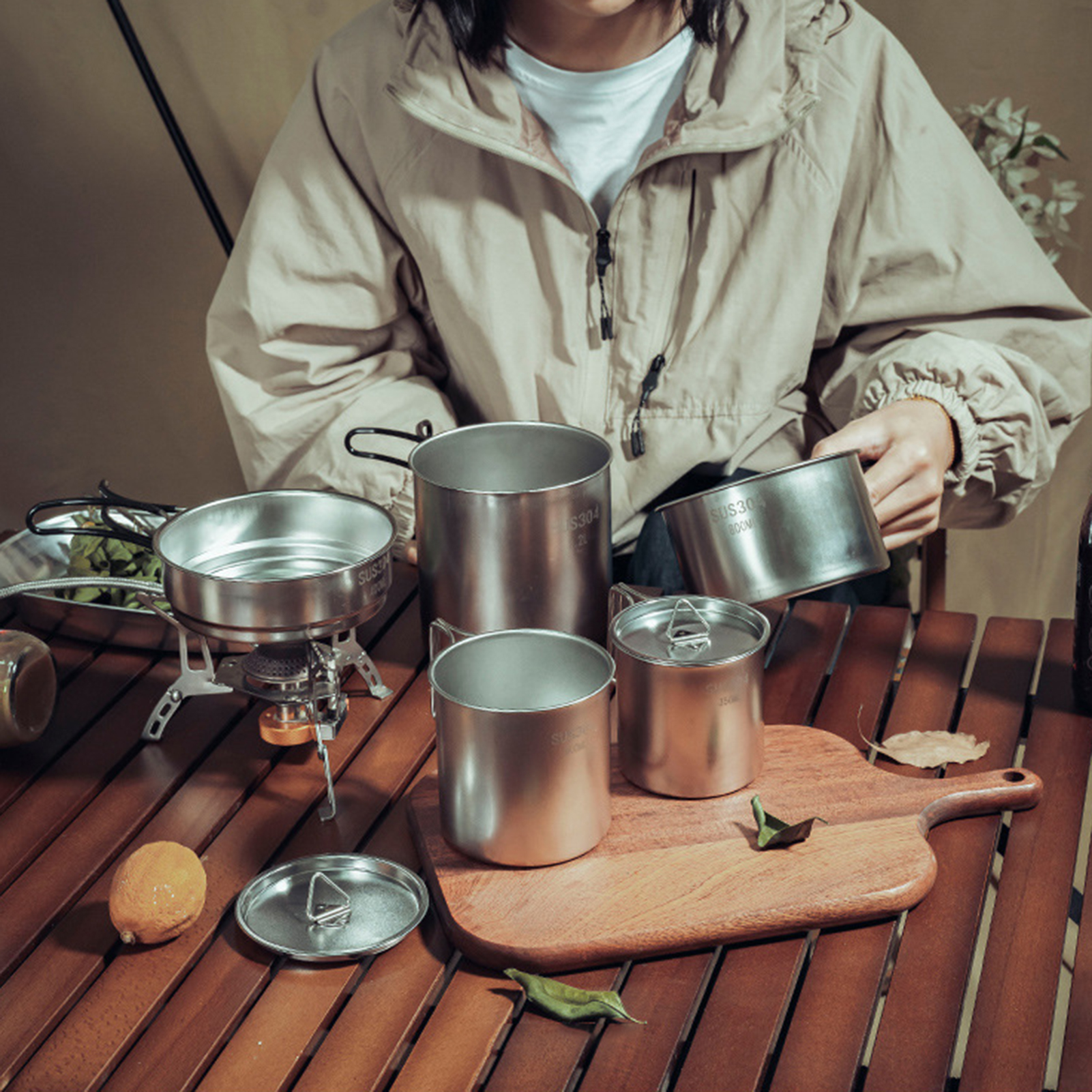 Stainless Steel Camping Cookin - Camping Cooking And Drinking recensione e prezzo