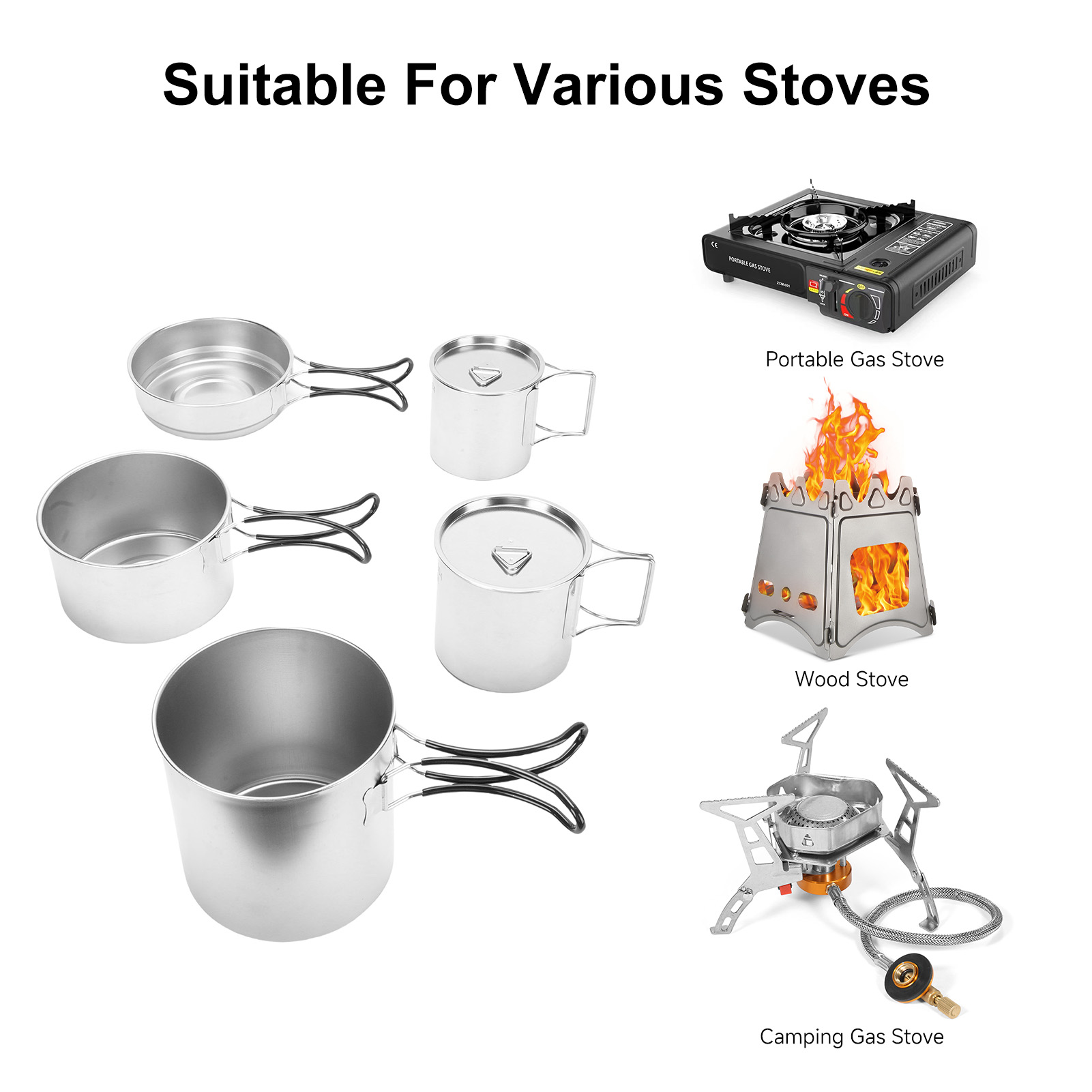 Stainless Steel Camping Cookin - Camping Cooking And Drinking recensione e prezzo