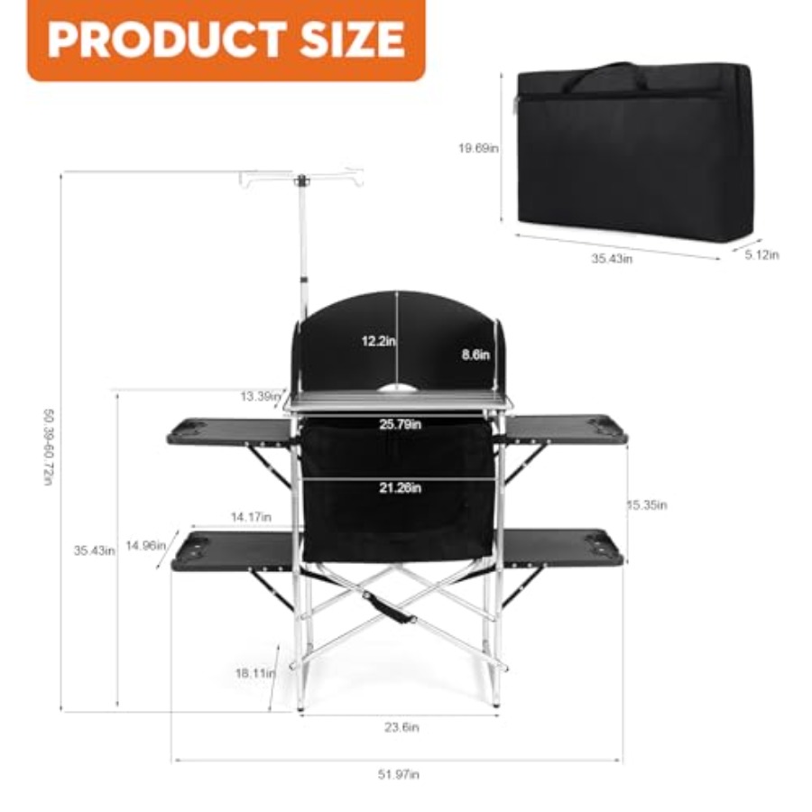 Camping Kitchen Table for Outd - Camping Cooking Set For 4 recensione e prezzo
