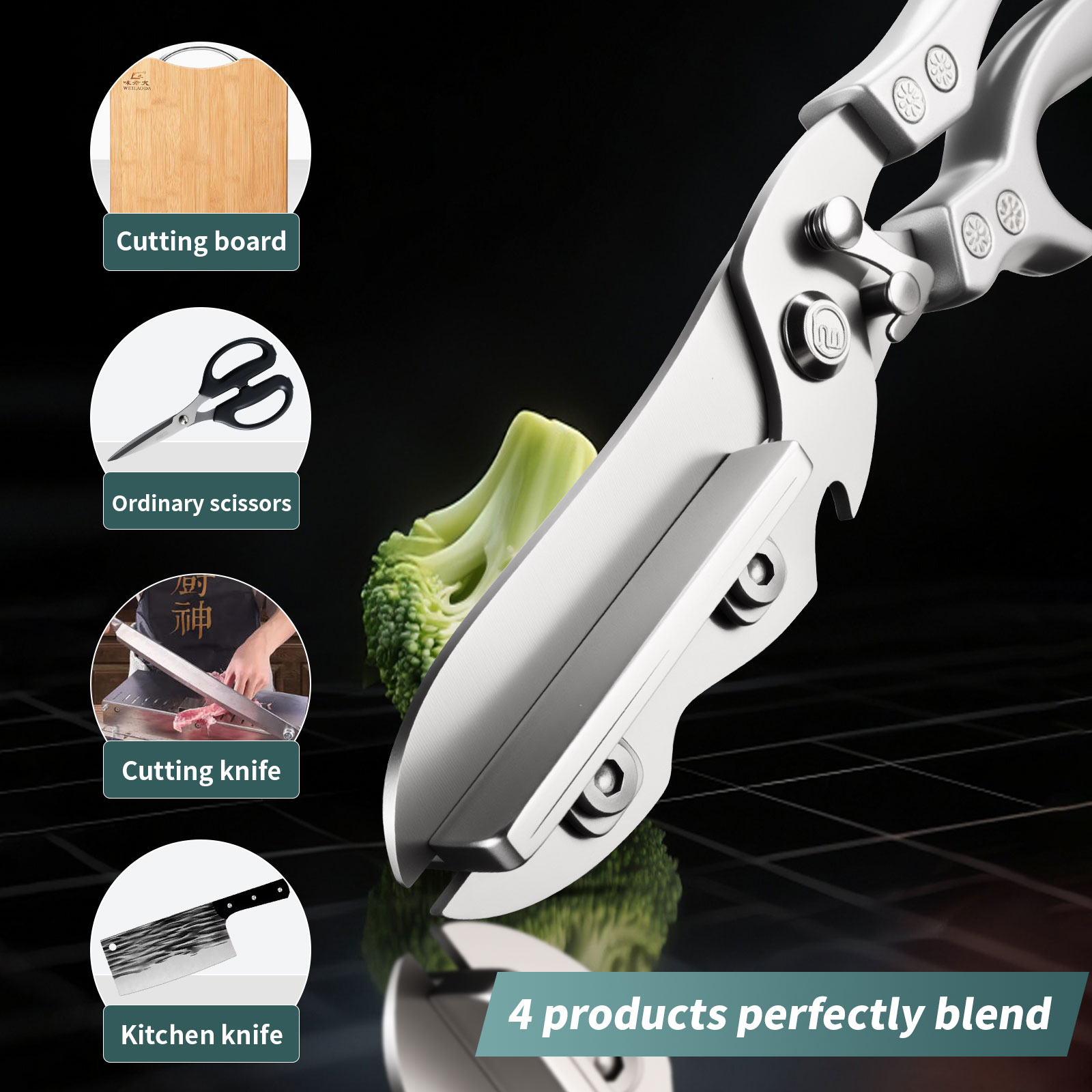 Multifunctional Kitchen Scisso - Camping Cooking Knife Set recensione e prezzo