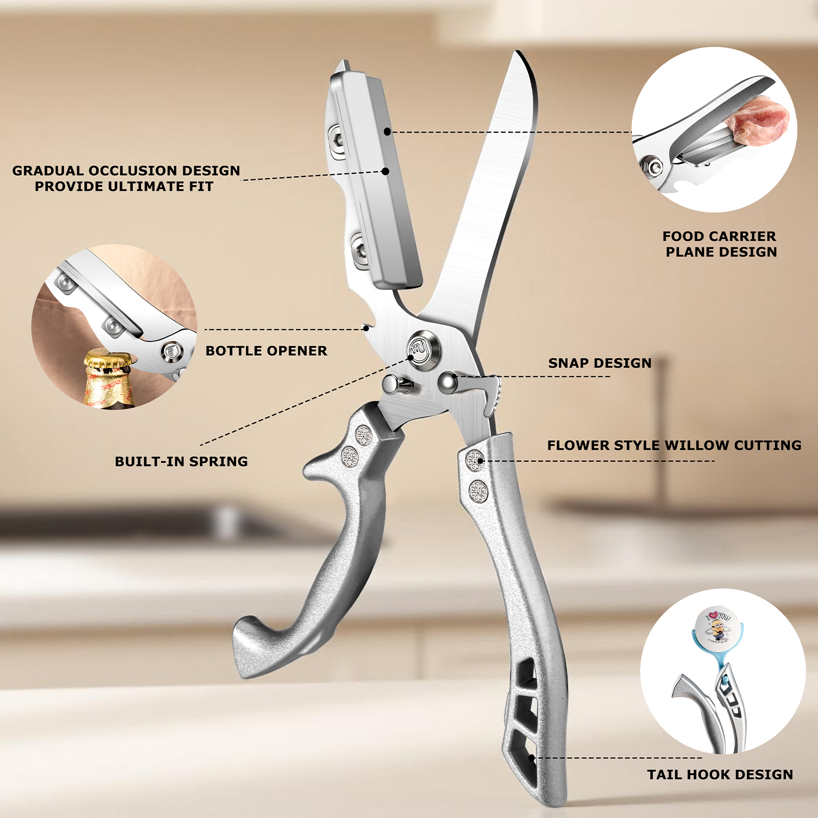 Multifunctional Kitchen Scisso - Camping Cooking Knife Set recensione e prezzo