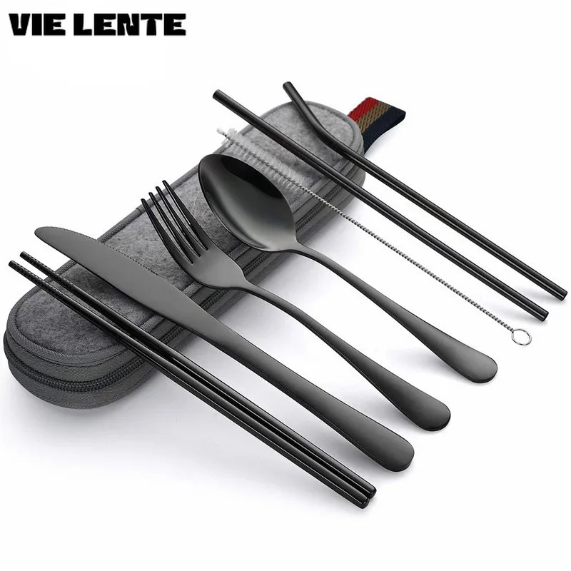 8Pcs/set Tableware Reusable Tr - Camping Cooking Knife Set recensione e prezzo