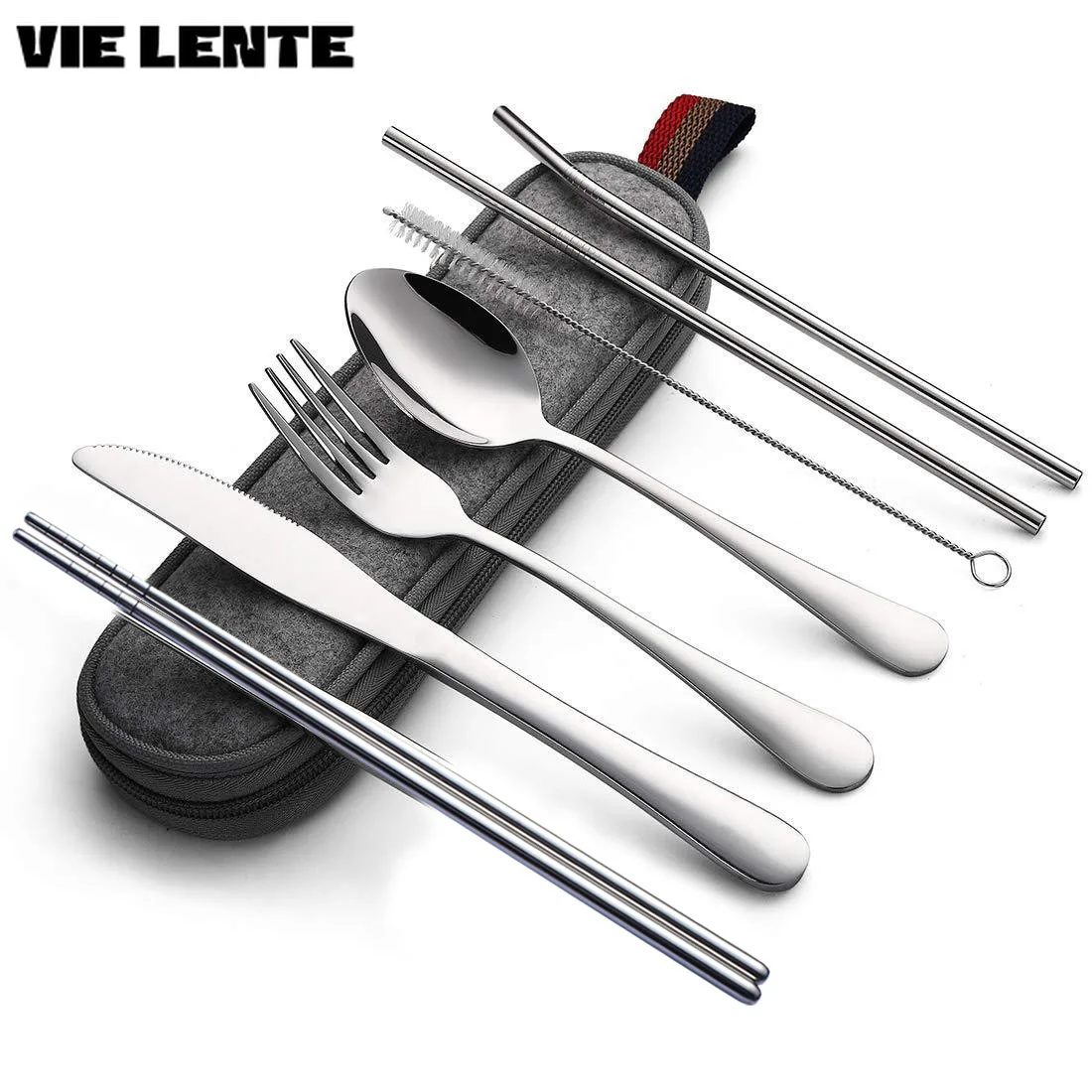 8Pcs/set Tableware Reusable Tr - Camping Cooking Knife Set recensione e prezzo