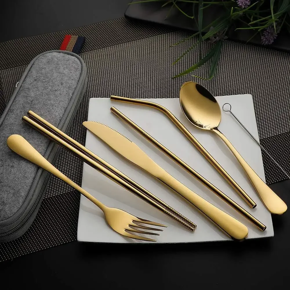 8Pcs/set Tableware Reusable Tr - Camping Cooking Knife Set recensione e prezzo