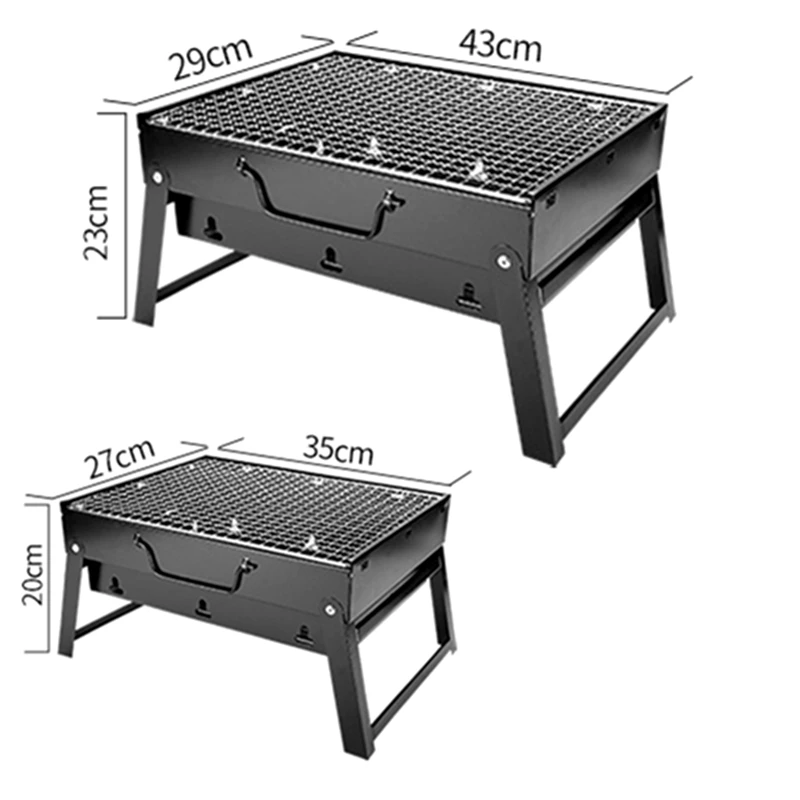 Black BBQ Grill Folding Portab - Camp Grill Portable Folding recensione e prezzo