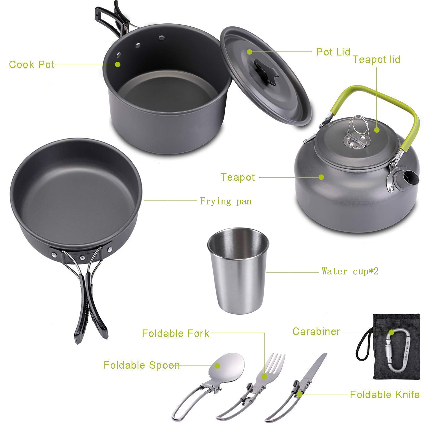 High Quality Aluminium Camping - Quality Camping Cooking Set recensione e prezzo