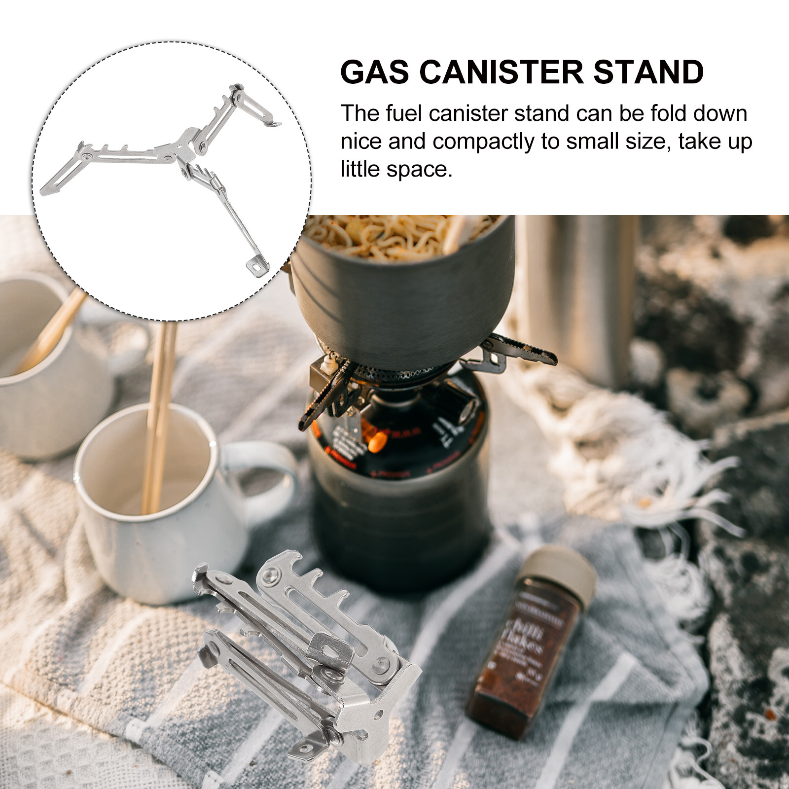 Gas Tank Bracket Sturdy Metal  - Camping Cooking Canister recensione e prezzo