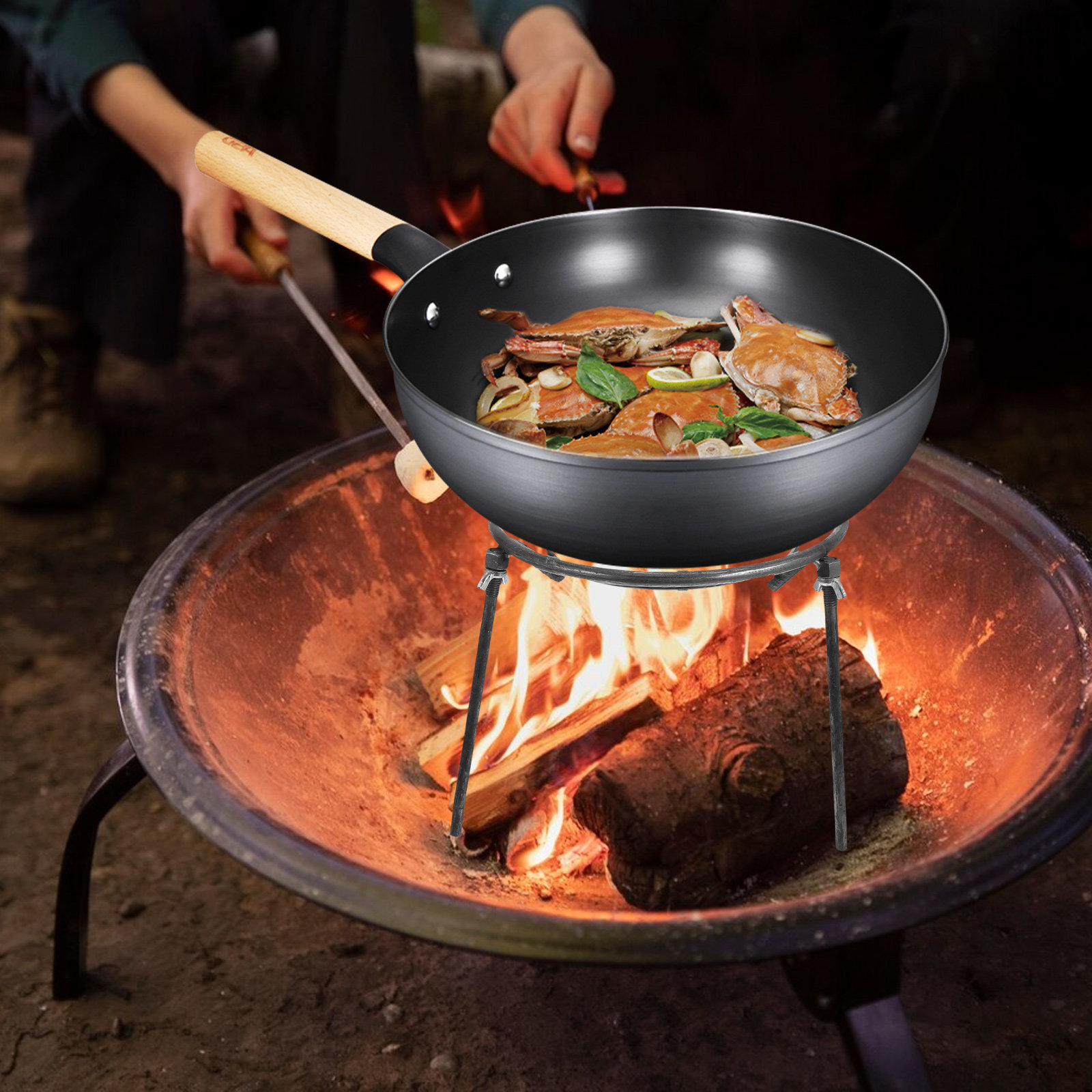 Detachable Triangular Pot Rack - Camping Cooking Ring recensione e prezzo