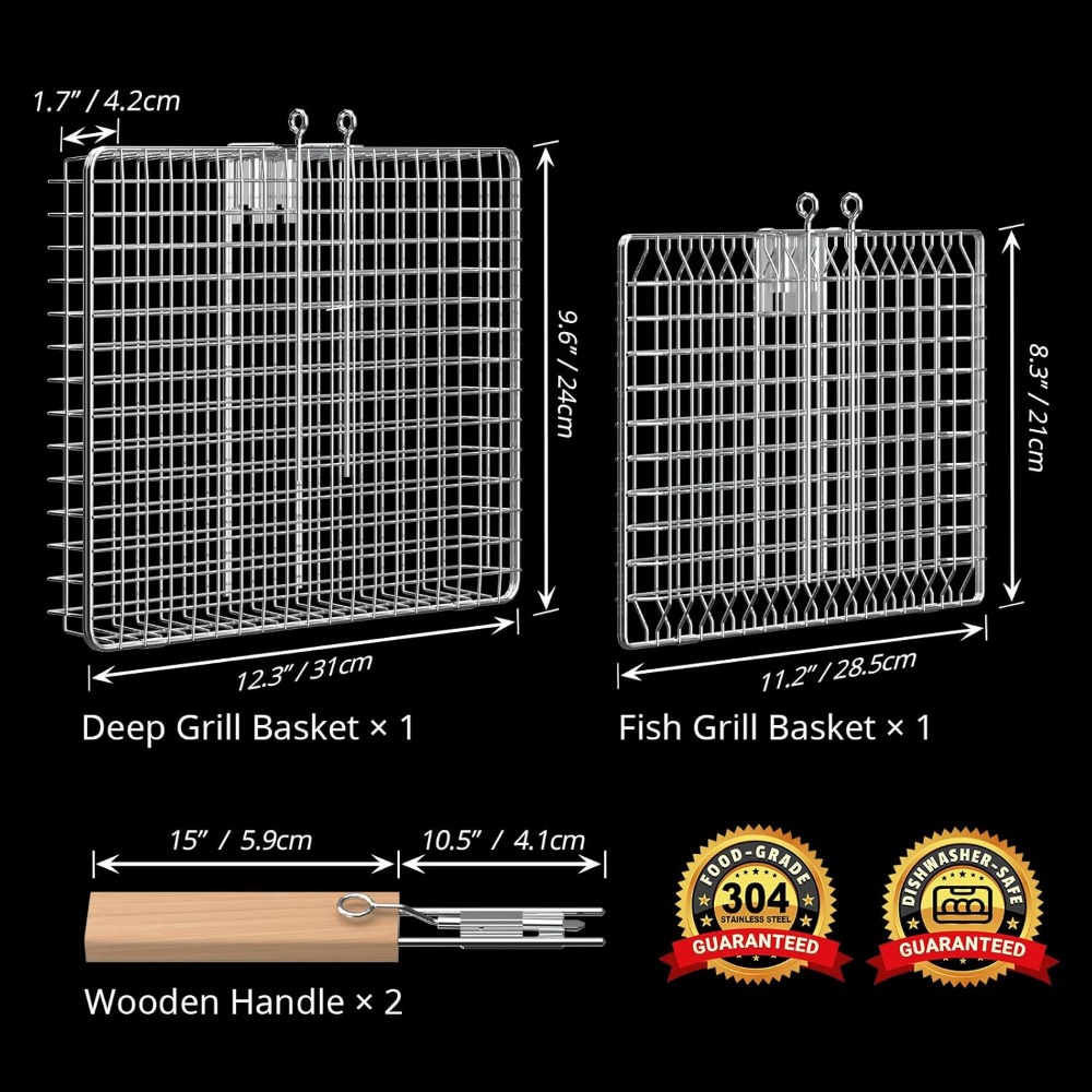 Fish Grill Basket Set, Removab - Nesting Camping Cooking Set recensione e prezzo