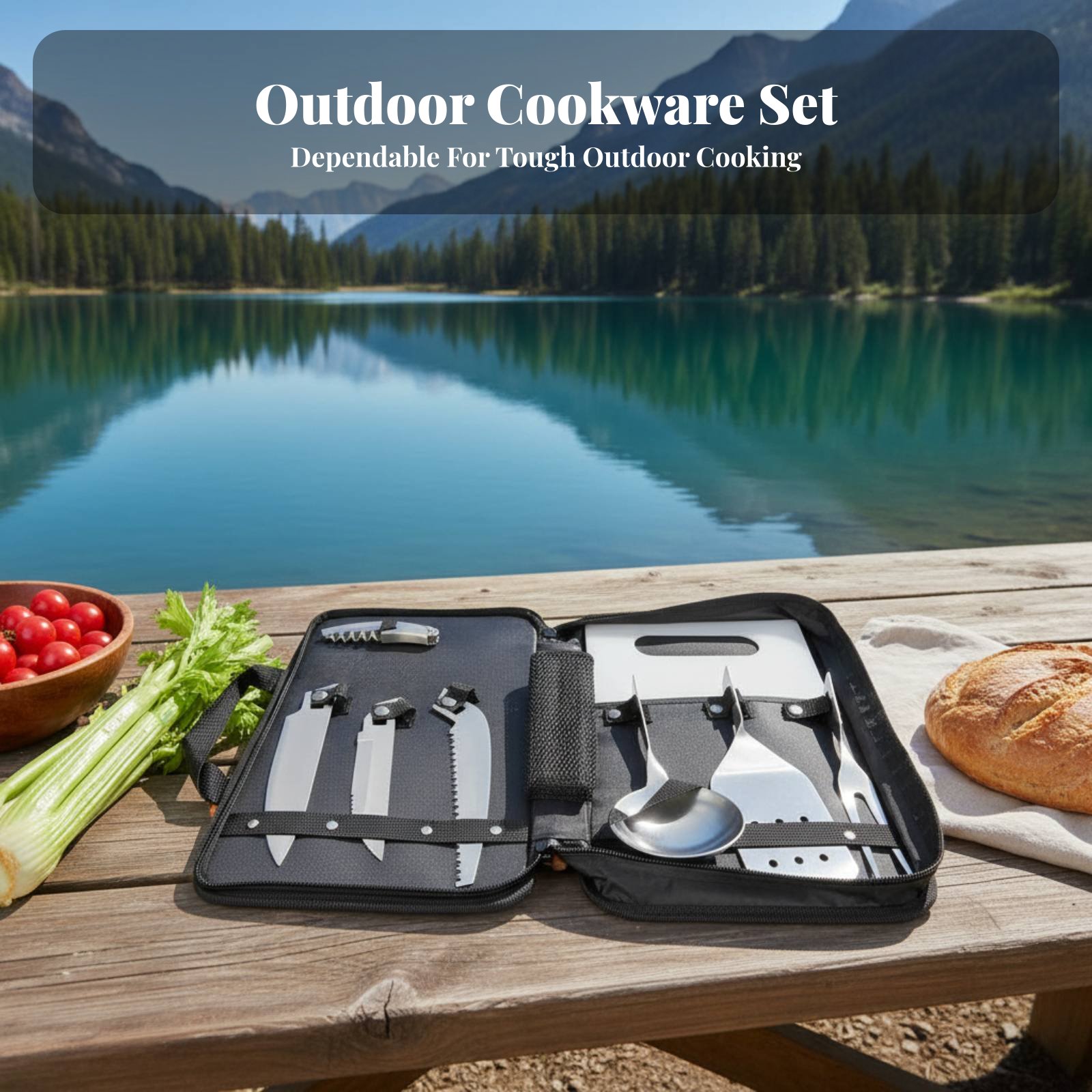Outdoor Cooking Utensil Set, P - Camping Cooking Knife Set recensione e prezzo
