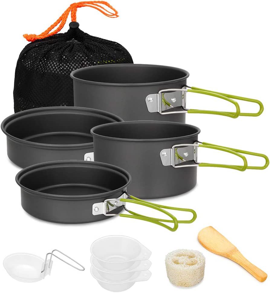 Outdoor cooking pot camping ut - Camping Cooking Set For 4 recensione e prezzo